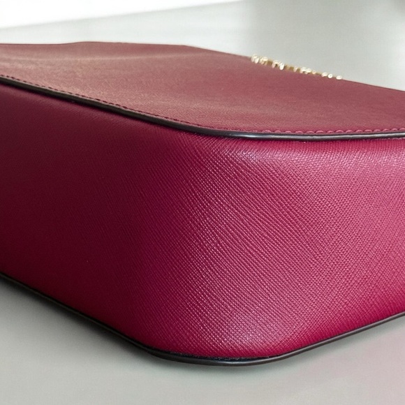Authentic Michael Kors Magenta Crossbody Bag with Gold Hardware - Picture 6 of 13
